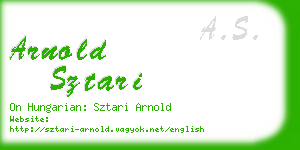 arnold sztari business card